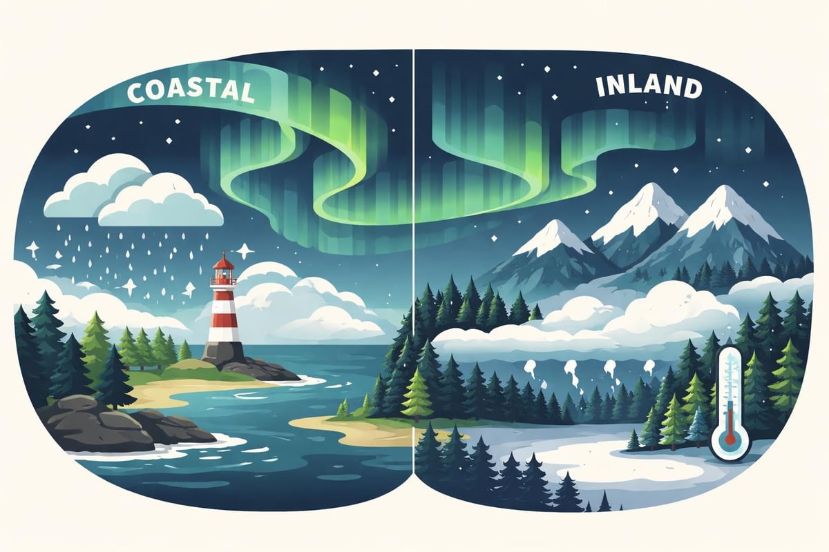 Weather patterns affecting aurora viewing