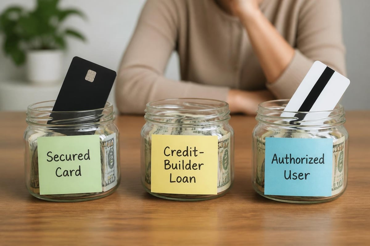 Credit building strategies comparison