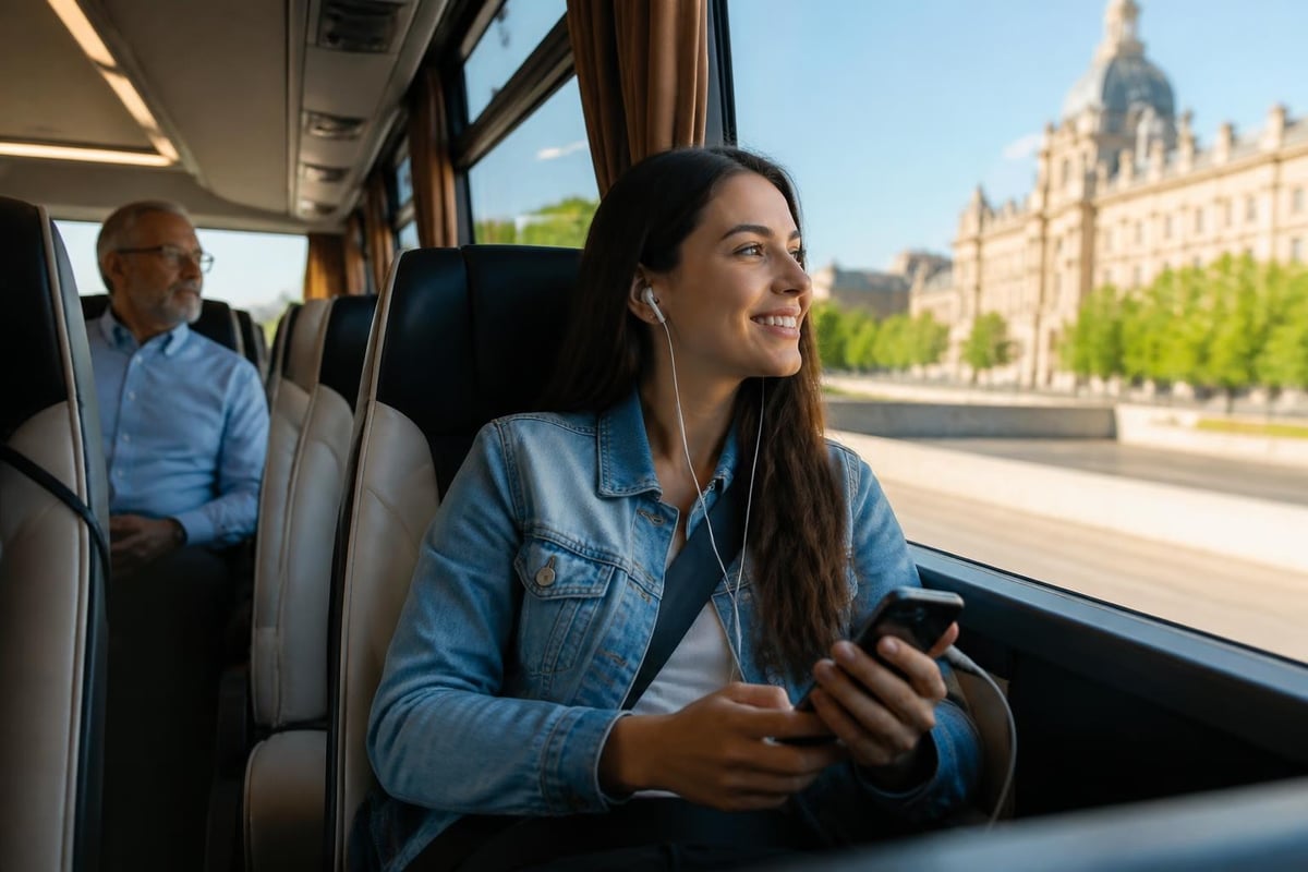 Modern bus passenger amenities