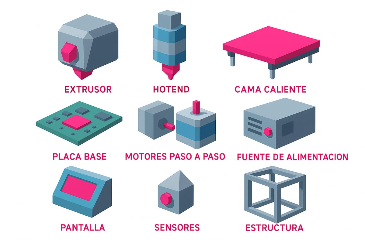9 Partes De Impresoras 3D Esenciales Que Debes Conocer En 2025