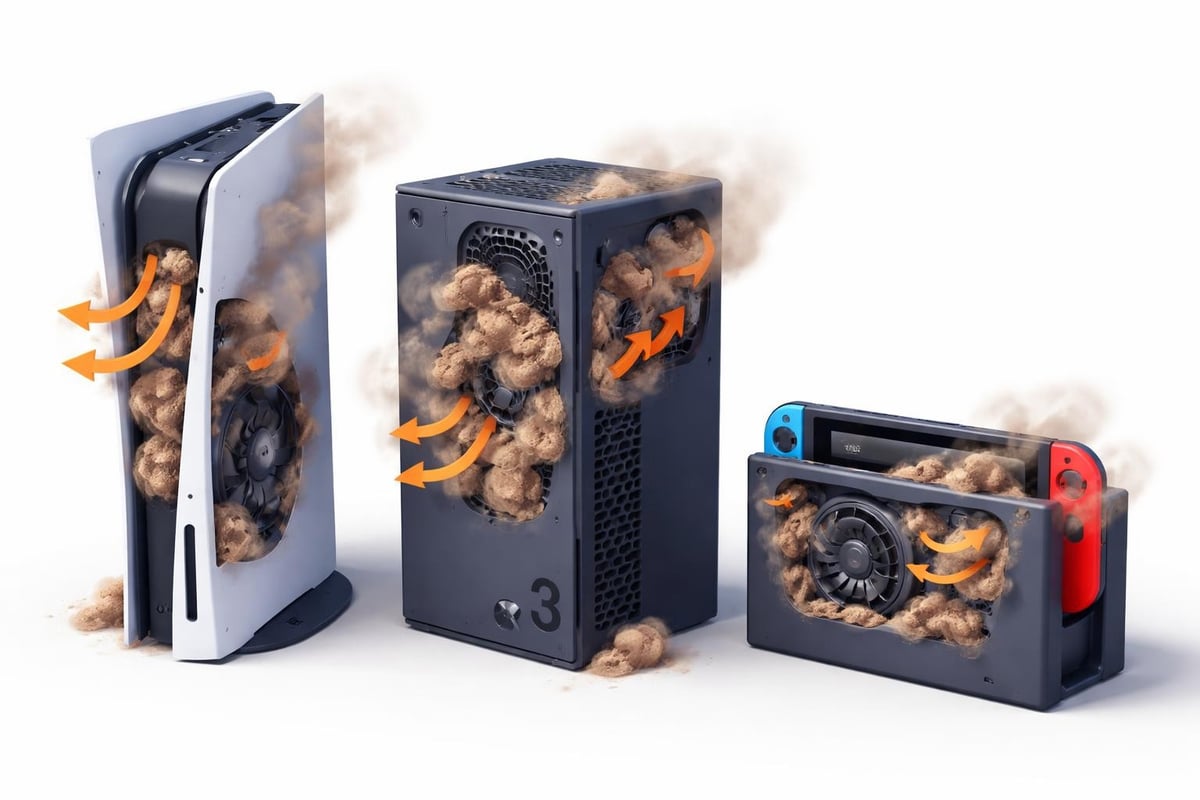 Console dust buildup effects
