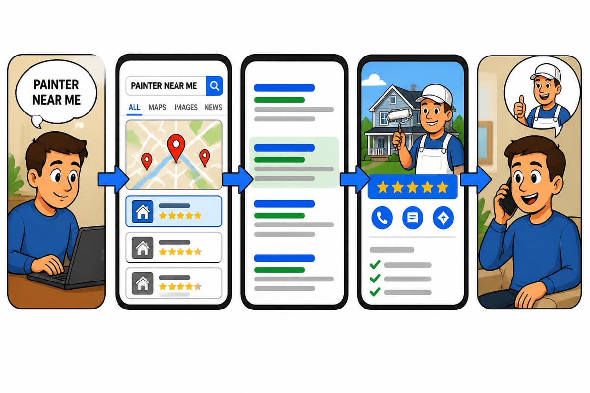 Local search visibility for painting contractors