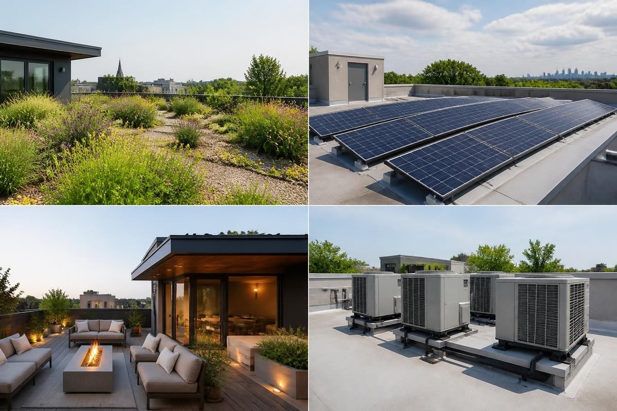Flat roof home space utilization