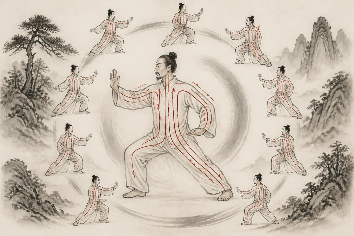 Qi energy meridian pathways