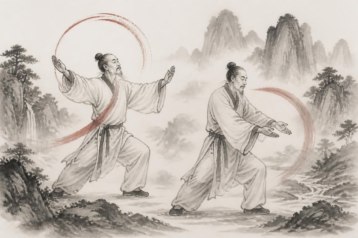 Tai chi breathing and movement