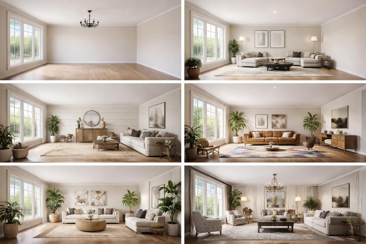 Virtual staging style variations