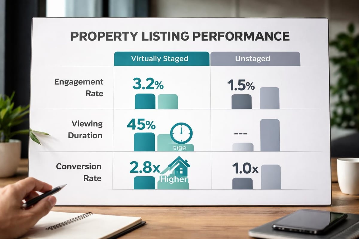 Virtual staging analytics dashboard