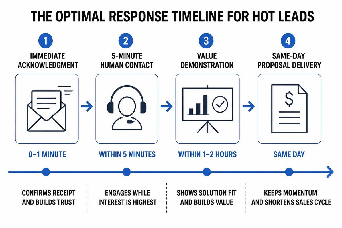 Hot lead engagement timeline