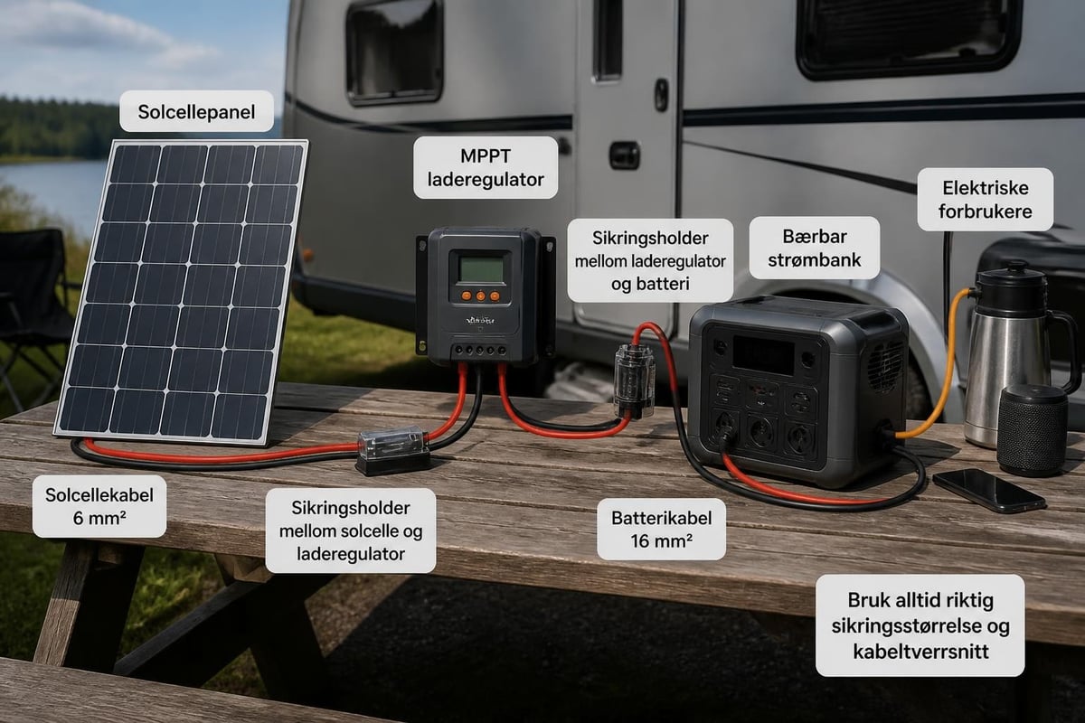 Solcellesystem komponenter