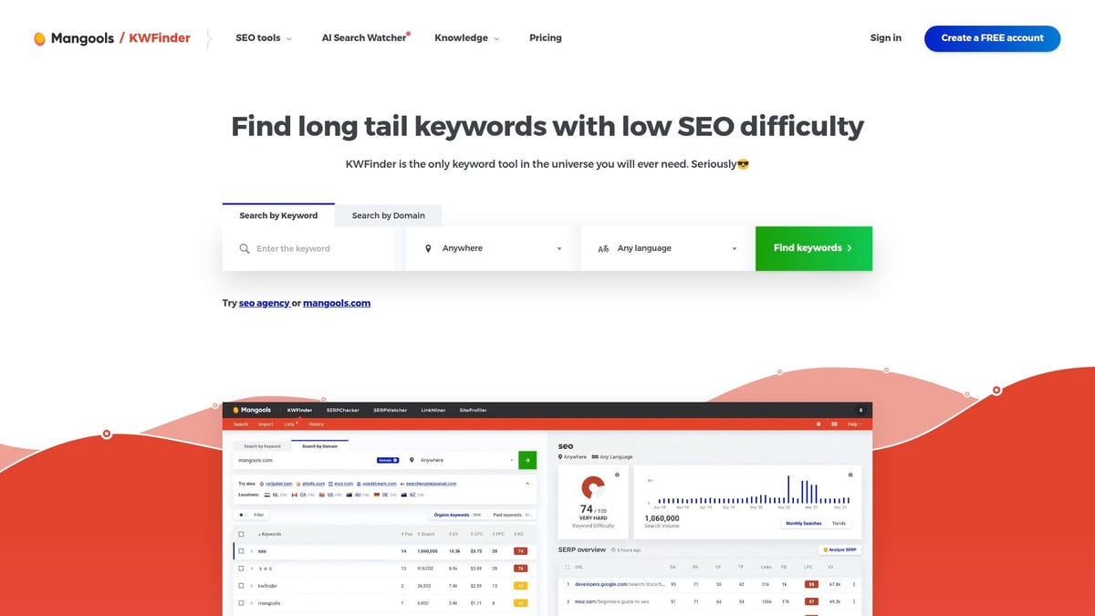 7 Outils Mots Clés Indispensables Pour Booster Votre SEO en 2025 - KWFinder