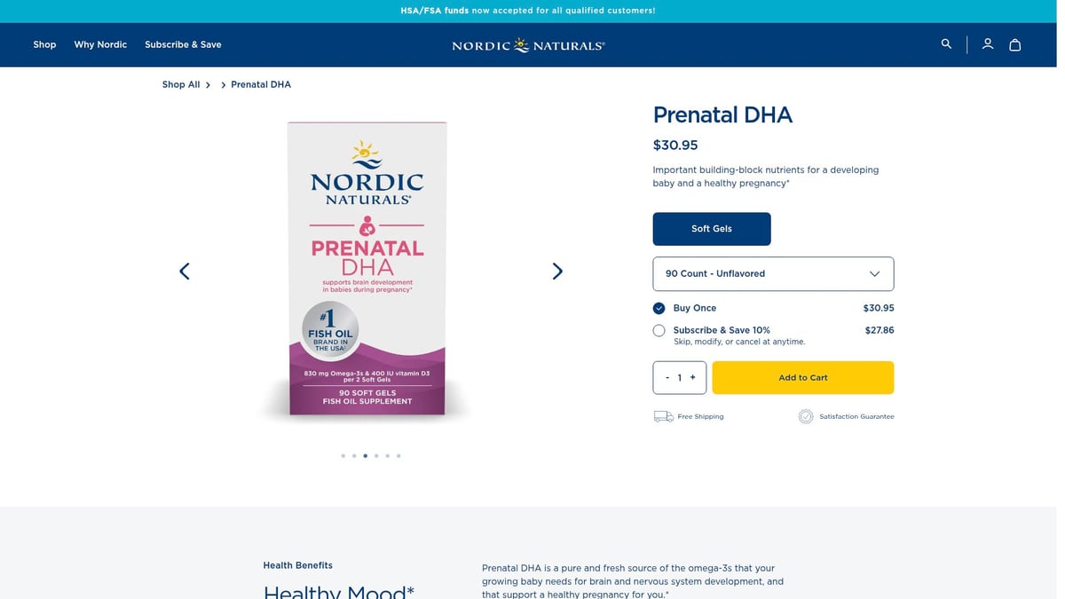 9 Top Prenatal Vitamins for 2026: Expert Picks & Reviews - Nordic Naturals Prenatal DHA