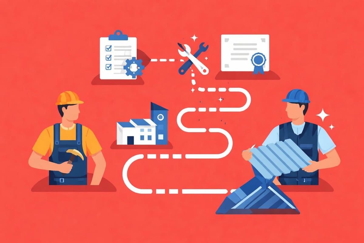 Metal roofing certification process