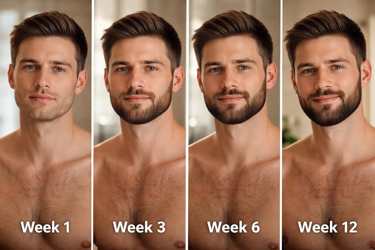 Beard growth transformation timeline
