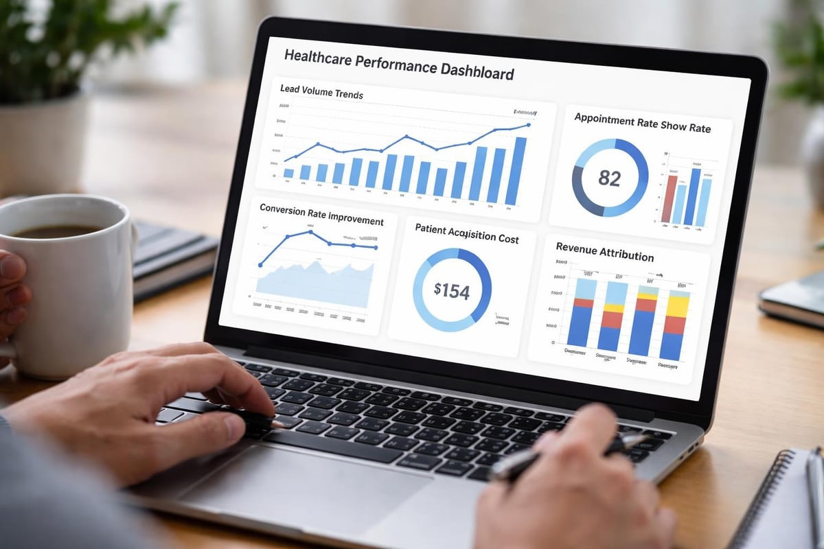 Healthcare growth performance dashboard