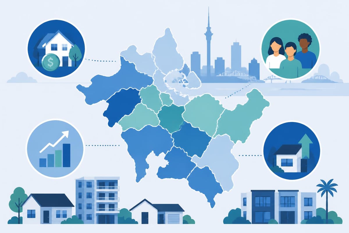 Auckland rental market zones