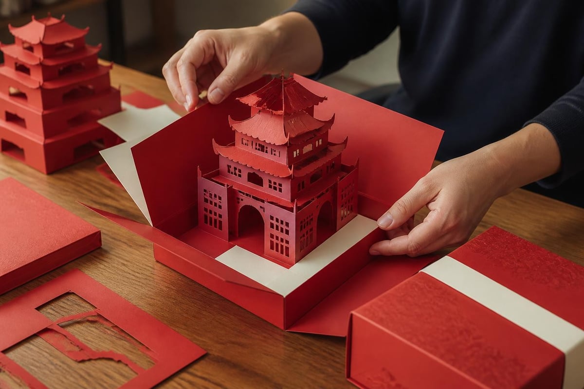 3D gift box structure