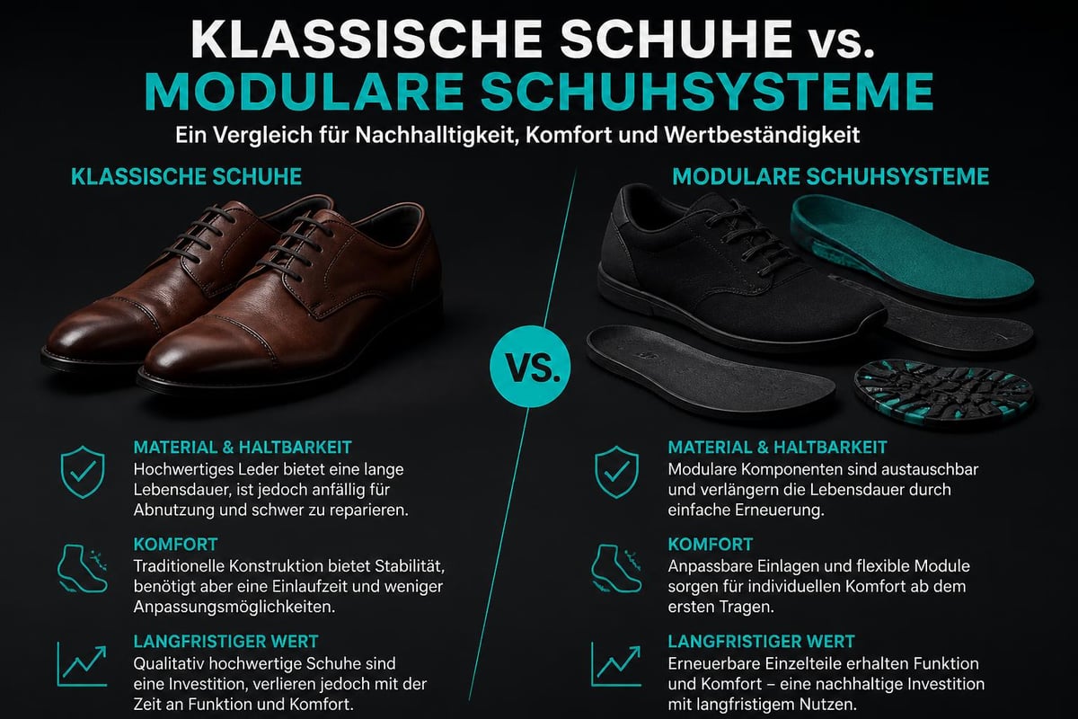 Schuhqualität Materialvergleich