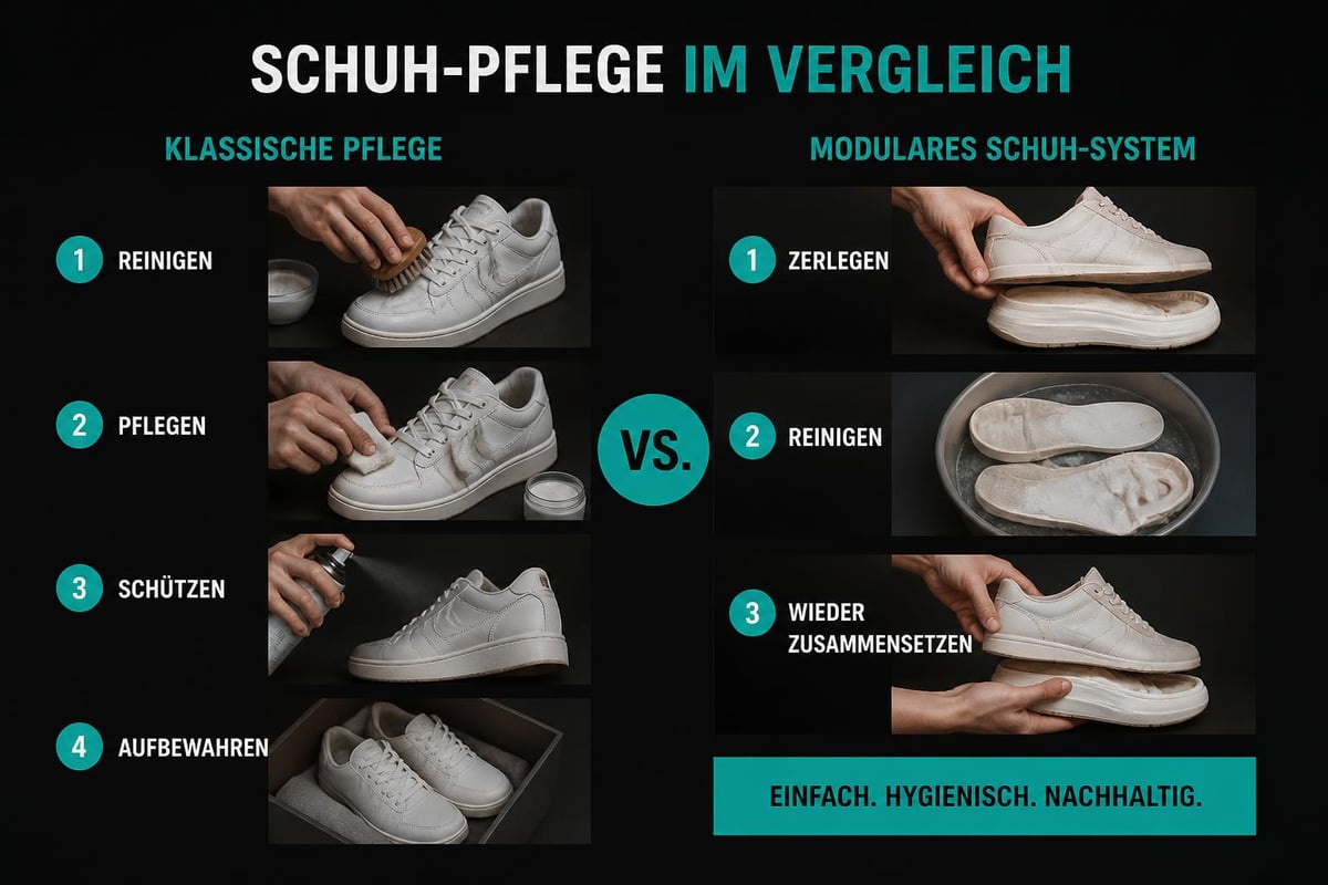 Schuhpflege Prozess