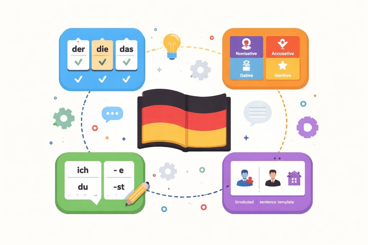 Duitse grammaticastructuren oefenen