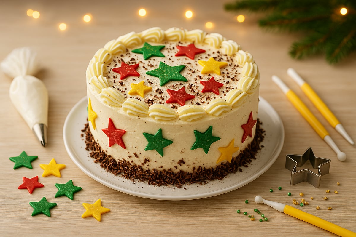 Schritt-für-Schritt: Weihnachtstorte dekorieren