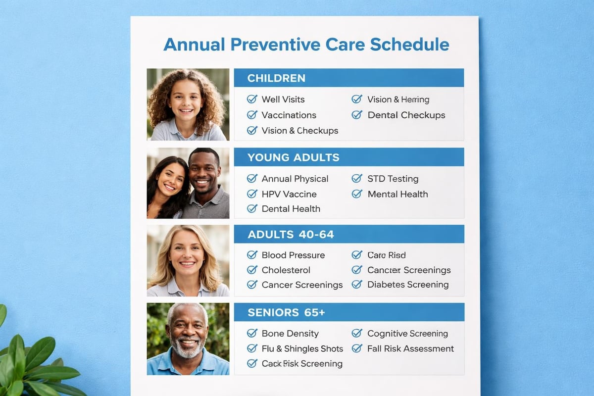 Preventive care timeline