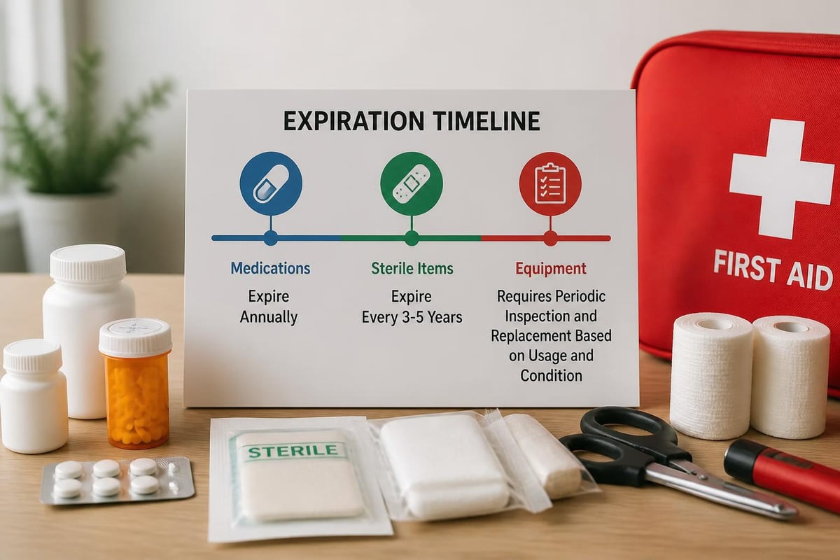 First aid kit expiration management