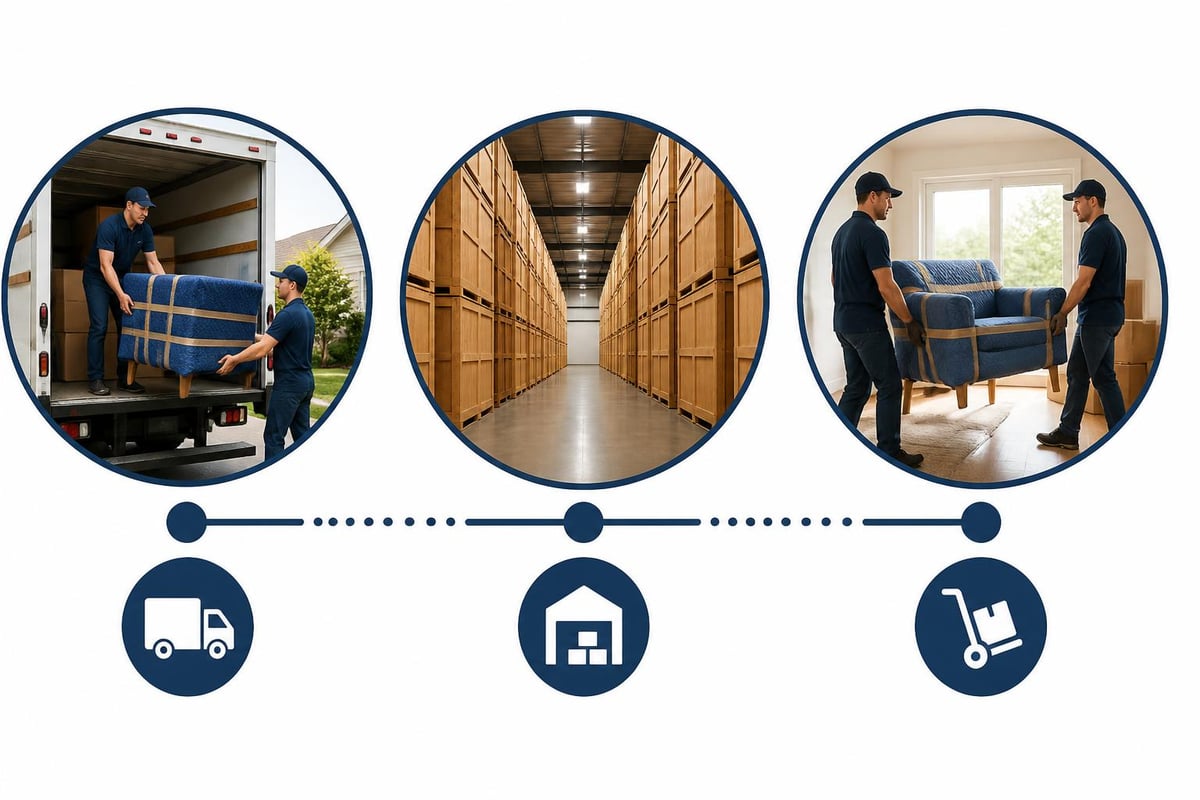 Moving and storage workflow