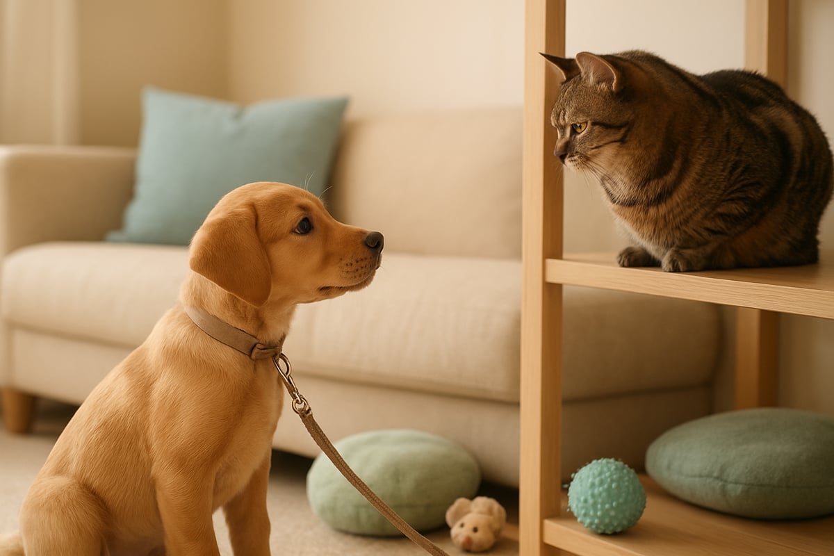 Pawtounes - Guide Chiot Chat : Conseils d’Harmonie en 2026 - Les étapes clés de la présentation chiot-chat