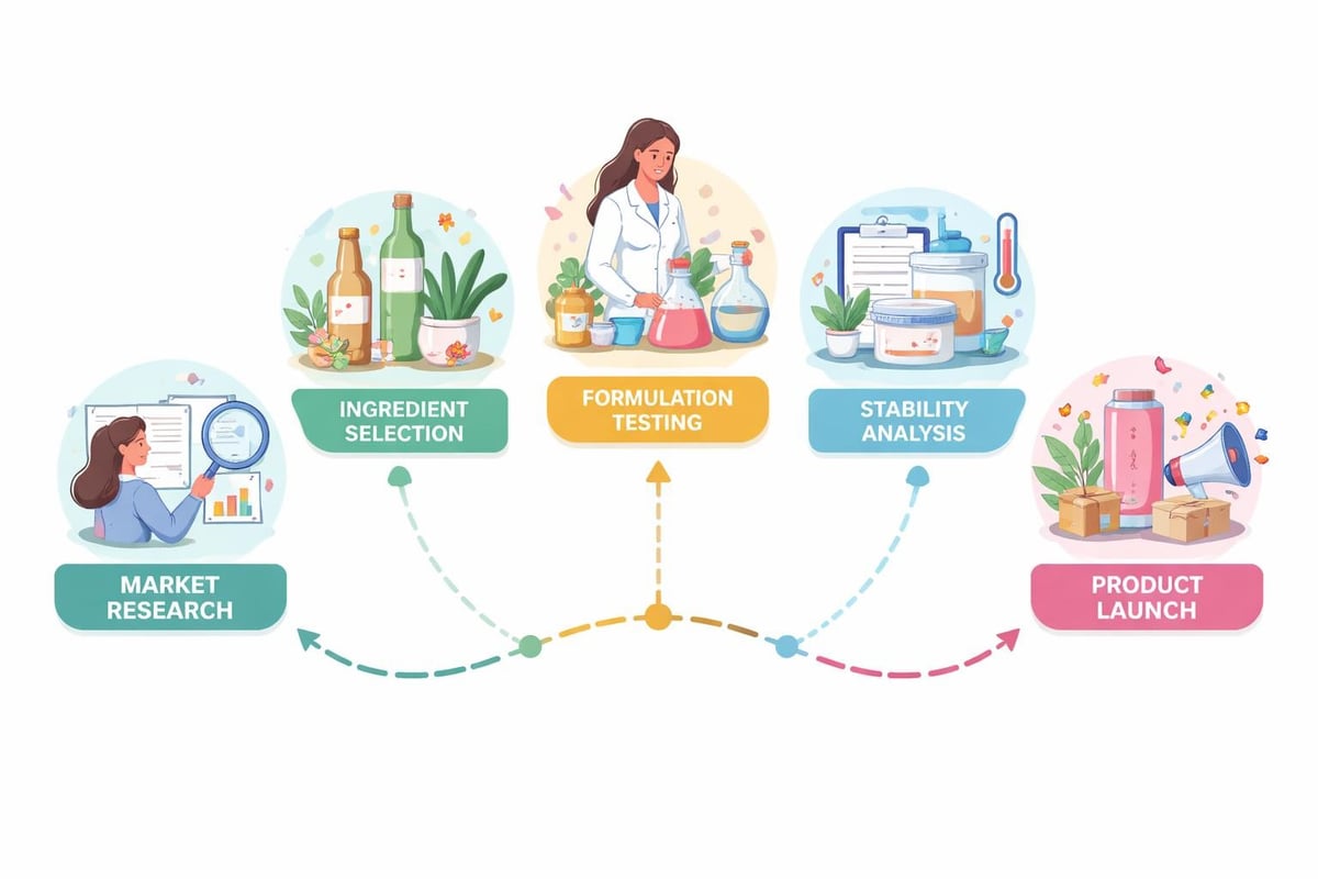 Cosmetics product development workflow