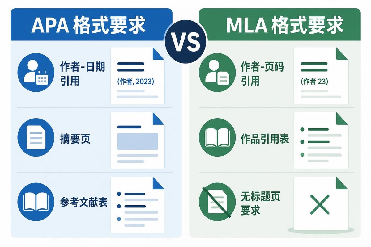 APA vs MLA format comparison