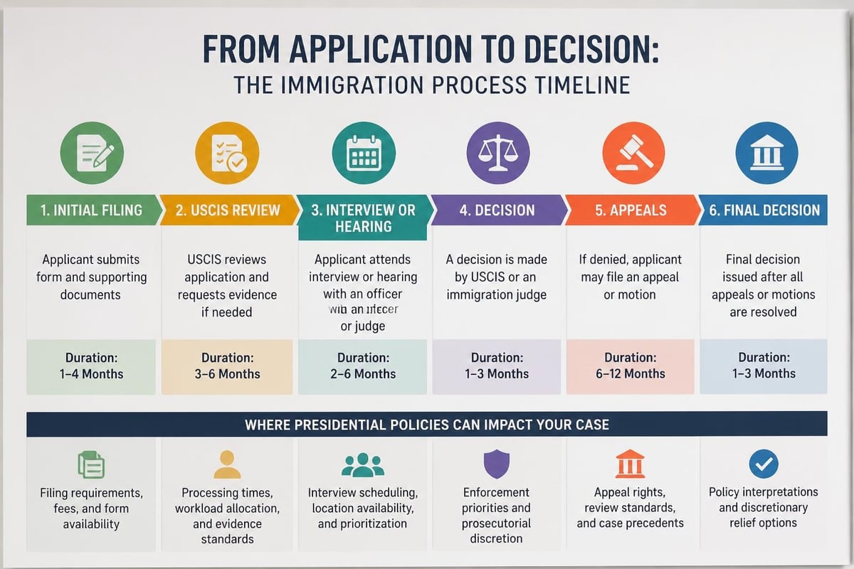 Asylum application timeline