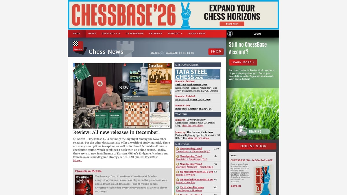 Top 8 Chess Resources Every Player Should Know in 2026 - ChessBase