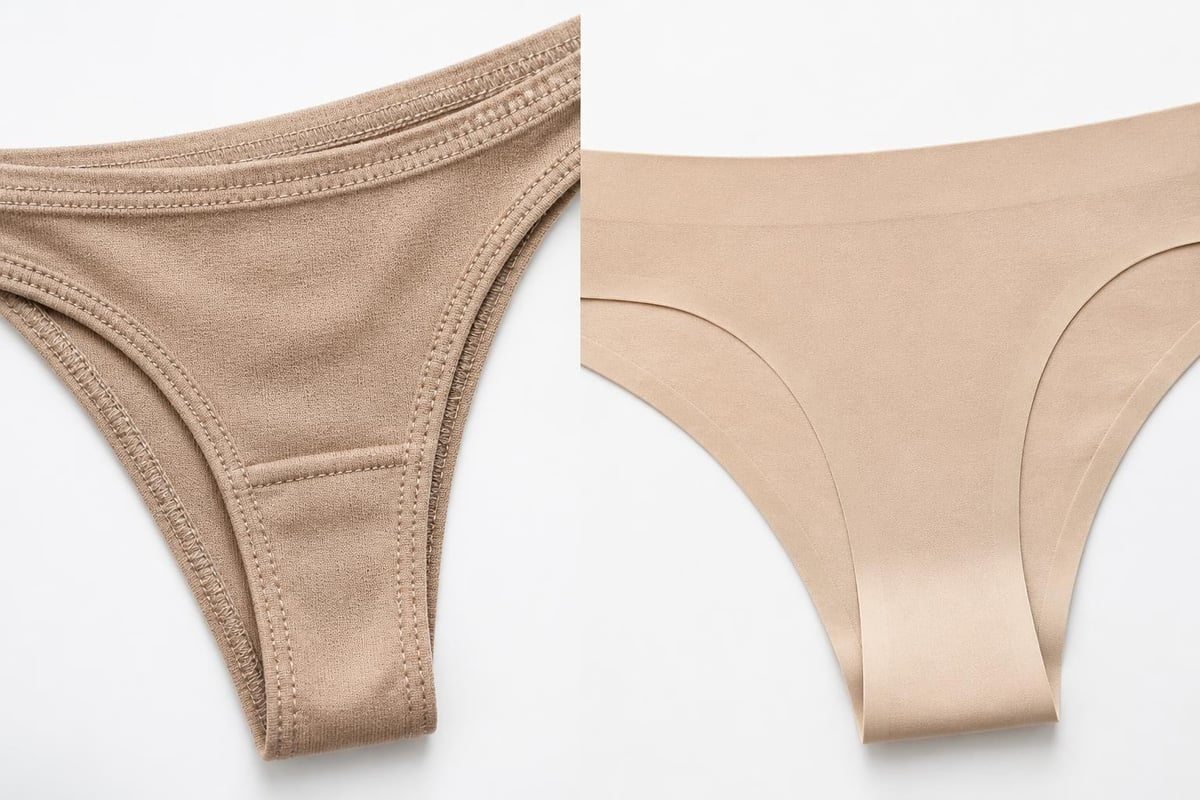 Seamless thong construction