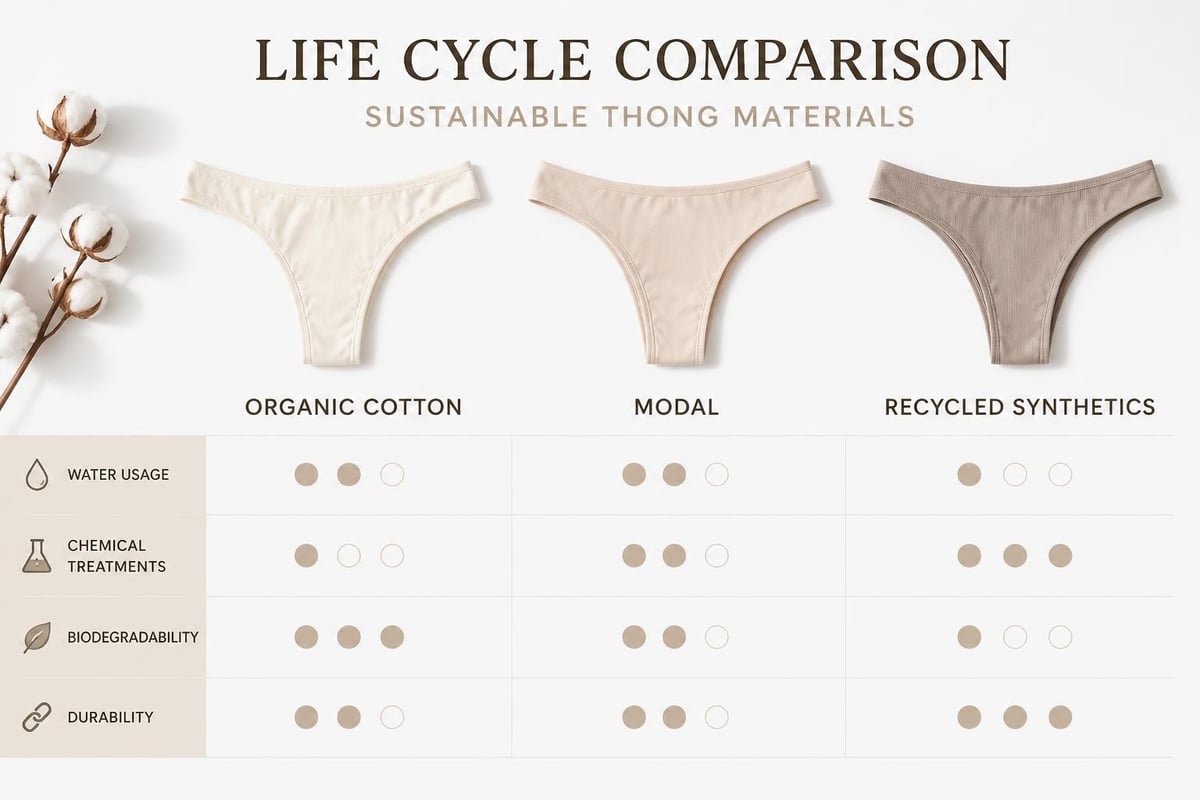 Sustainable thong materials