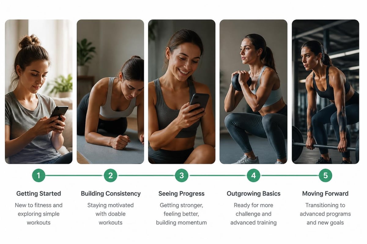 LazyFit user progression path
