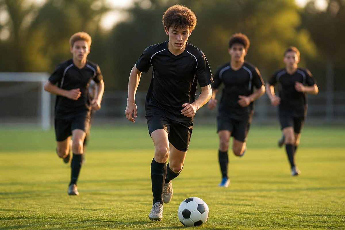 Physical development stages in teenage soccer