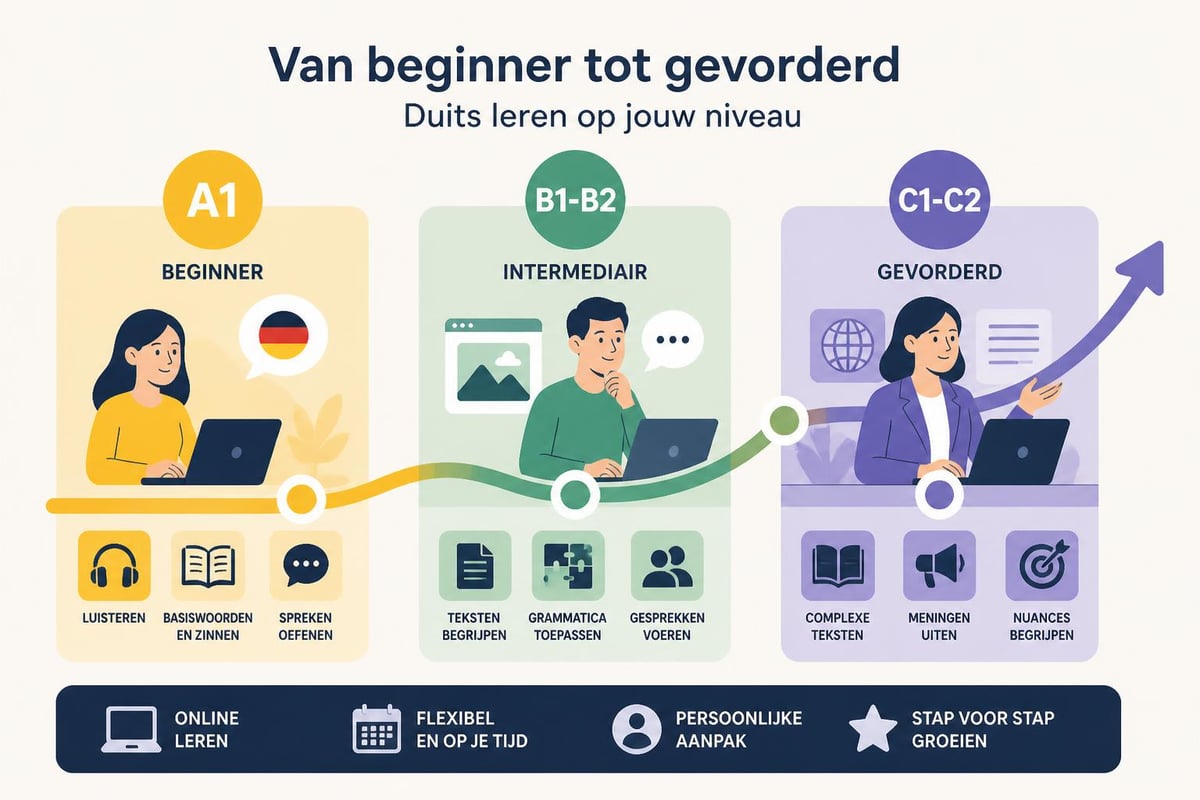 Online German learning levels