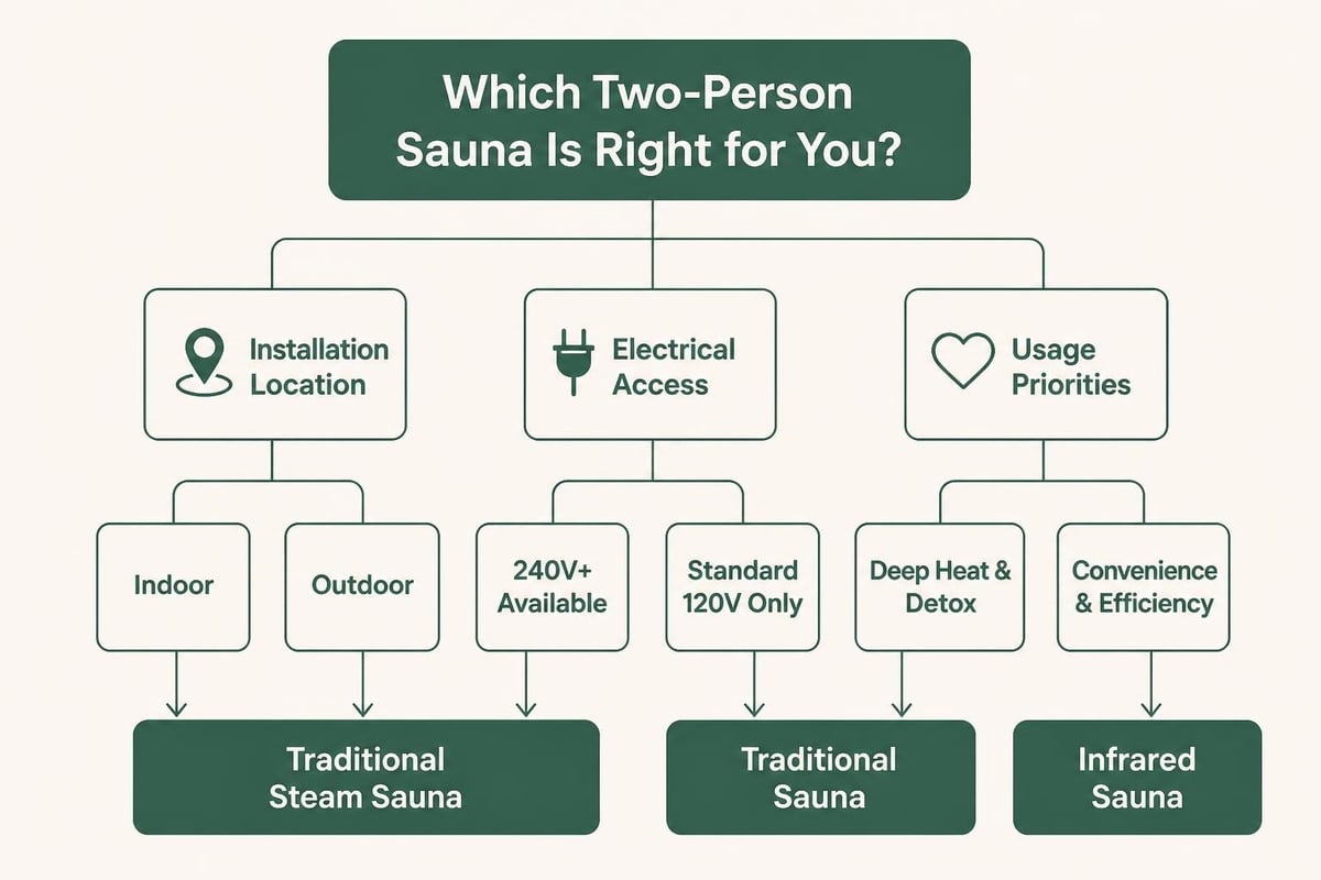 Two person sauna decision framework