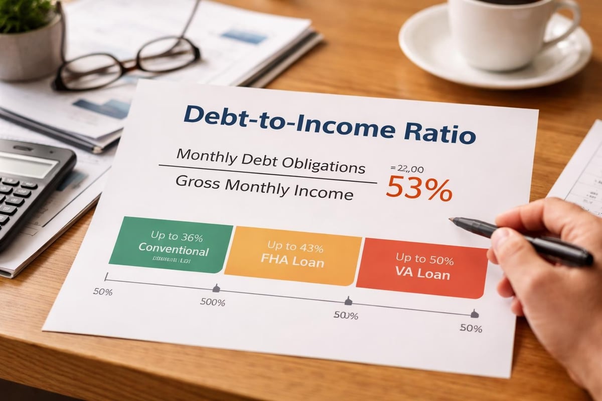 Debt-to-income calculation breakdown