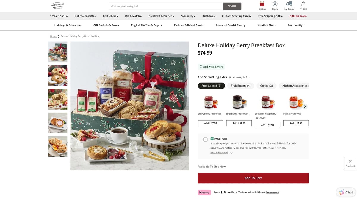 7 Best Food Gift Baskets to Delight Anyone in 2025 - Deluxe Holiday Berry Breakfast Box by Wolferman’s