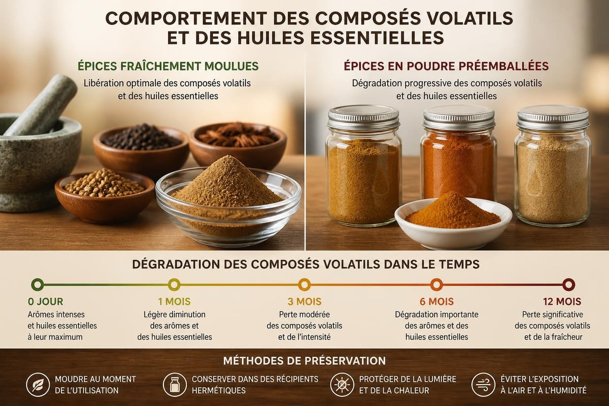 Conservation aromatique épices