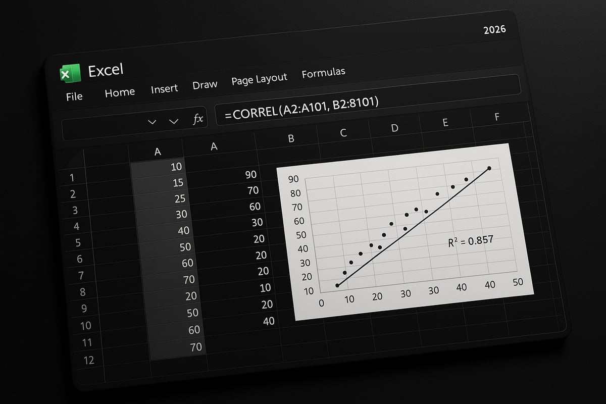 Step-by-Step Guide: Finding the Correlation Coefficient in Excel 2026