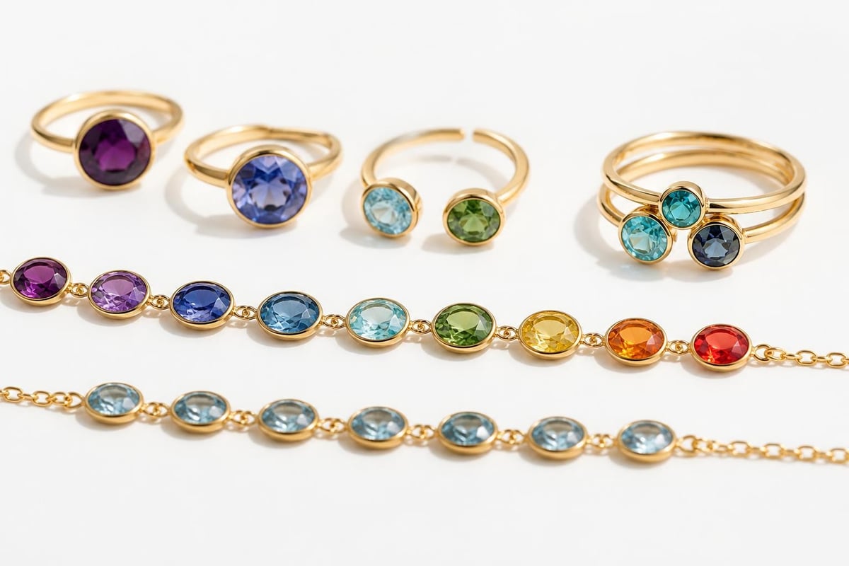 Color wheel for gemstone coordination