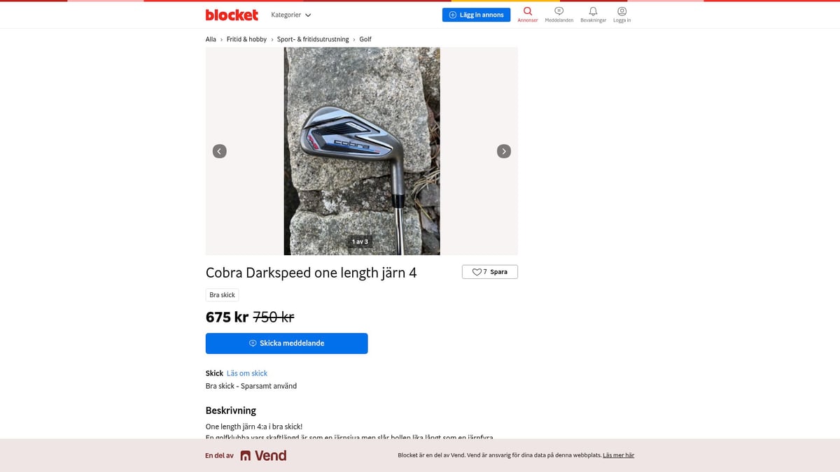 7 Bästa Golfklubbor Cobra 2025 – Hitta Din Perfekta Utrustning - Cobra Darkspeed One Length Järn 4
