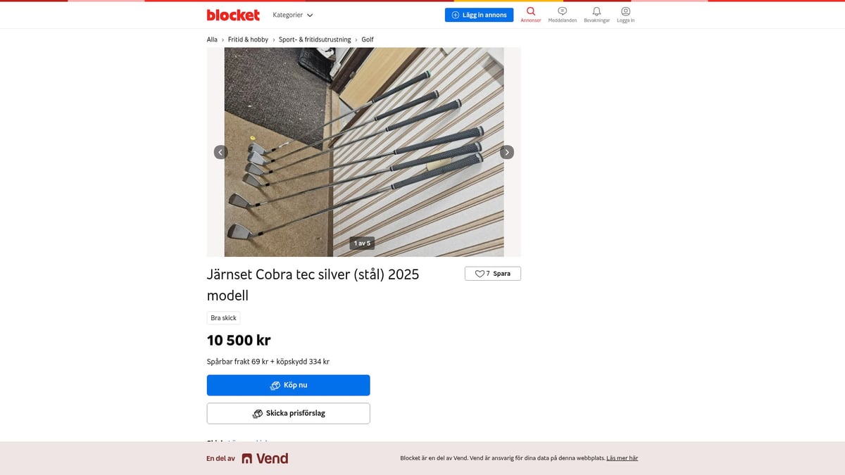 7 Bästa Golfklubbor Cobra 2025 – Hitta Din Perfekta Utrustning - Cobra Järnset Tec Silver (Stål) 2025 Modell