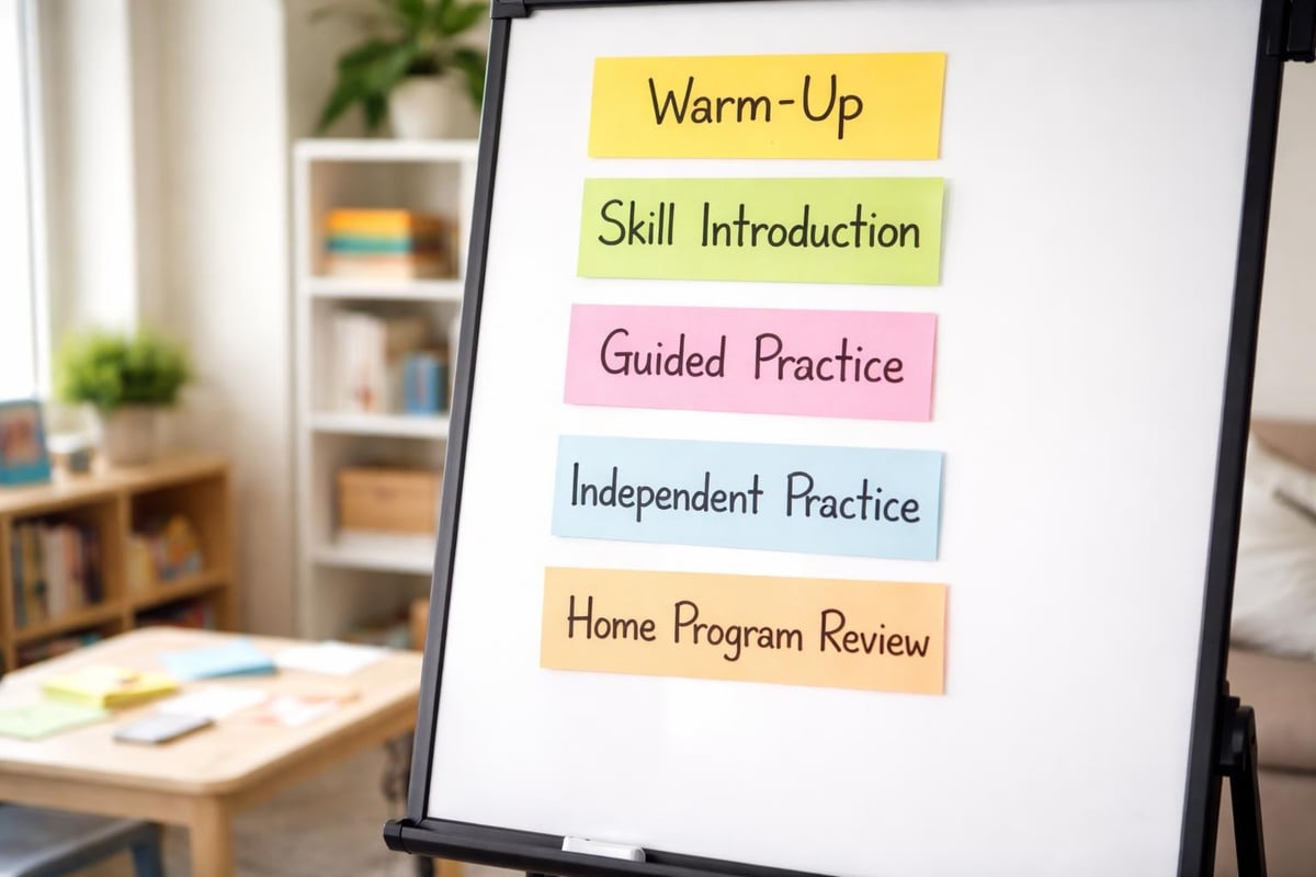 Speech therapy session structure