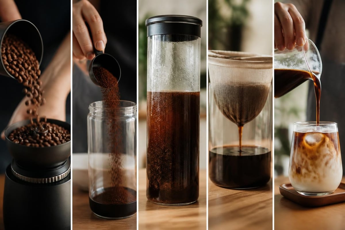 Processus de préparation du café glacé