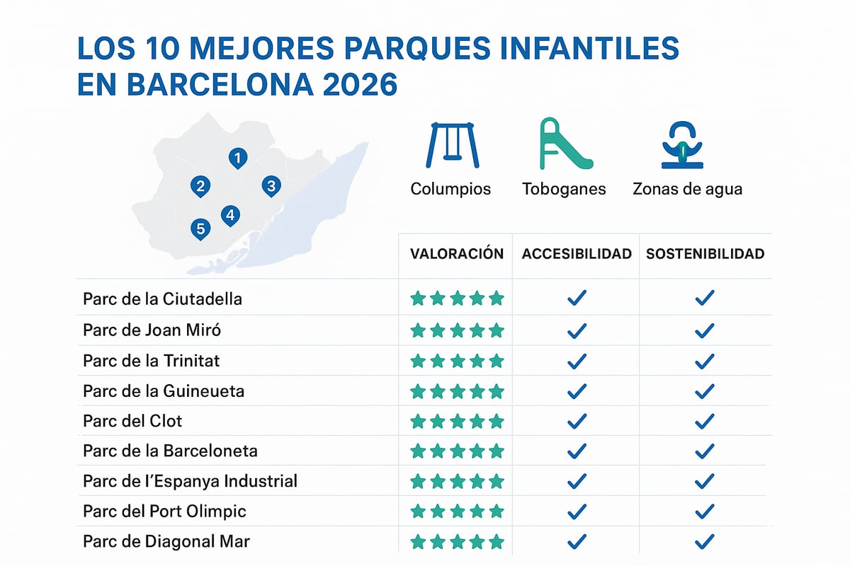 10 Parques Infantiles en Barcelona Que Encantarán a Tus Hijos 2026
