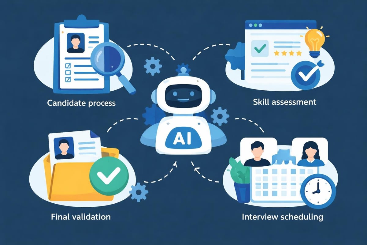 AI recruitment workflow stages