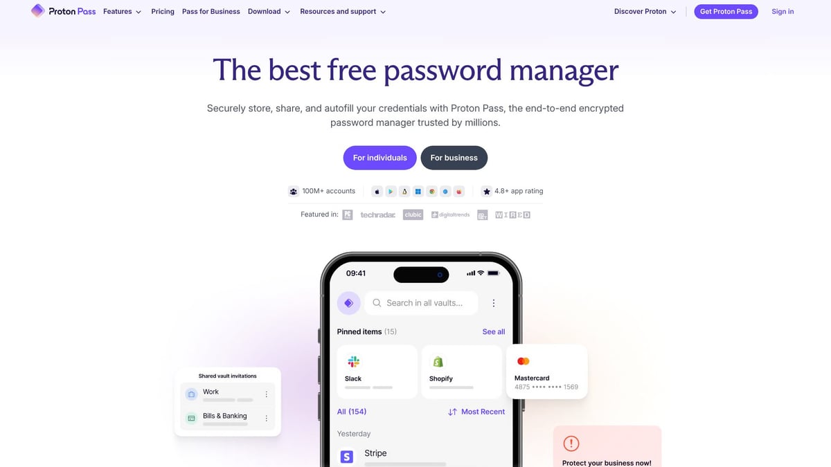7 Must-Try Password Password Manager Tools for 2026 - Proton Pass